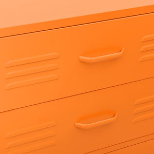 vidaXL Commode orange 80x35x101,5 cm acier