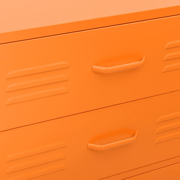 vidaXL Commode orange 80x35x101,5 cm acier