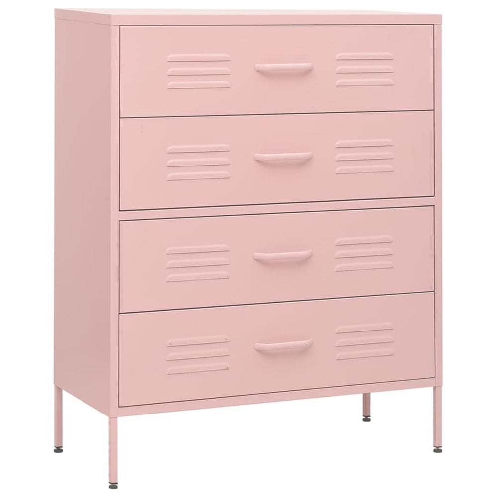 Rosa Stahl Kommode 80x35x101,5 cm