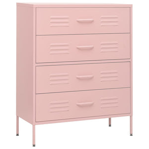 Rosa Stahl Kommode 80x35x101,5 cm