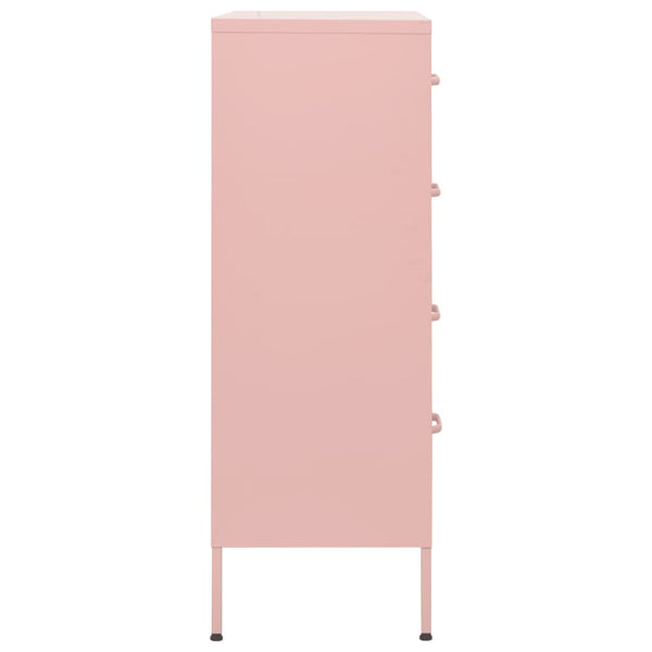 Rosa Stahl Kommode 80x35x101,5 cm