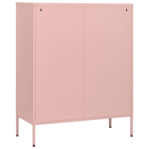 Rosa Stahl Kommode 80x35x101,5 cm