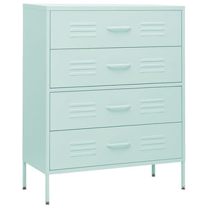 vidaXL Commode vert menthe 80x35x101,5 cm Acier