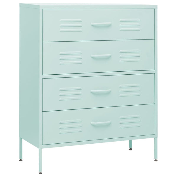 vidaXL Commode vert menthe 80x35x101,5 cm Acier