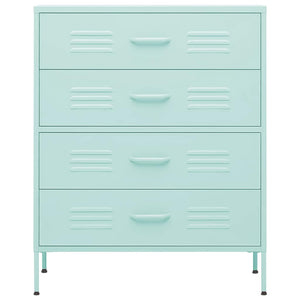 vidaXL Commode vert menthe 80x35x101,5 cm Acier