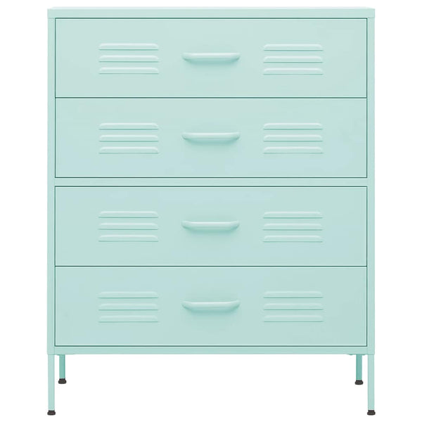 vidaXL Commode vert menthe 80x35x101,5 cm Acier