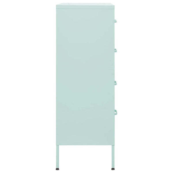 vidaXL Commode vert menthe 80x35x101,5 cm Acier