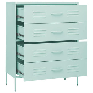 vidaXL Commode vert menthe 80x35x101,5 cm Acier