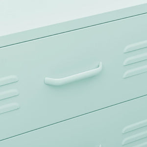 vidaXL Commode vert menthe 80x35x101,5 cm Acier