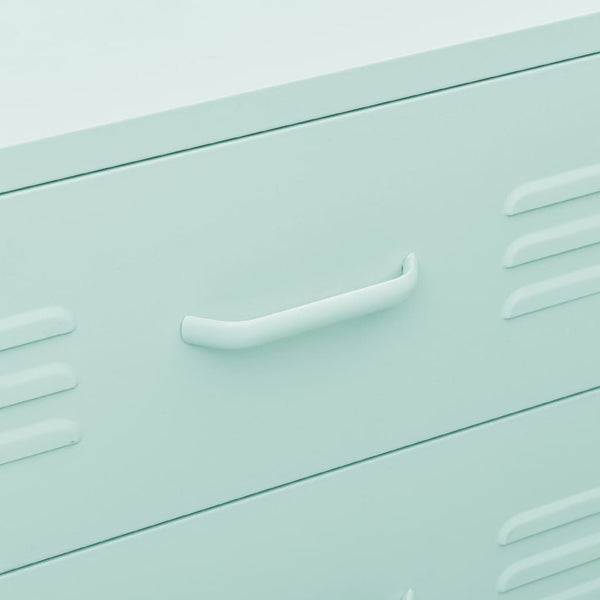 vidaXL Commode vert menthe 80x35x101,5 cm Acier