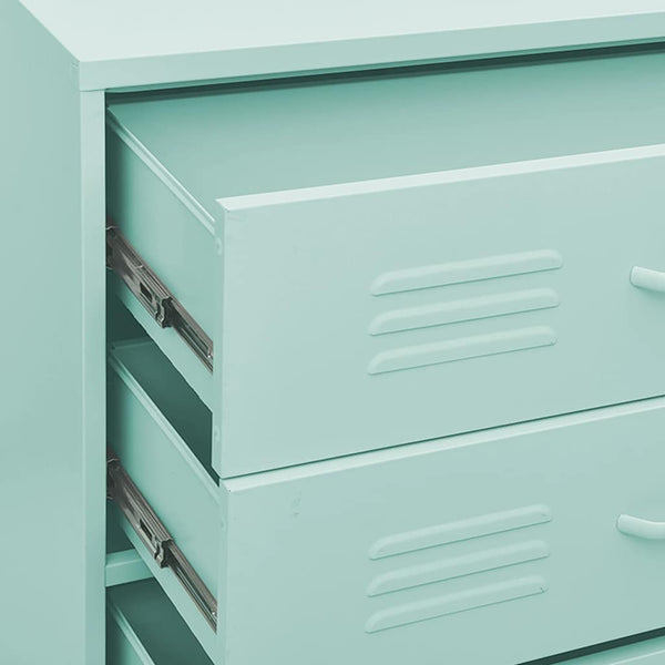 vidaXL Commode vert menthe 80x35x101,5 cm Acier