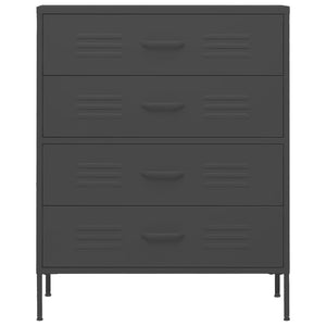 Anthrazit Kommode Stahl 80x35x101,5 cm