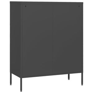 Anthrazit Kommode Stahl 80x35x101,5 cm