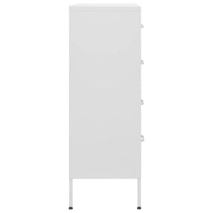 Weiße Stahlkommode, 80 cm