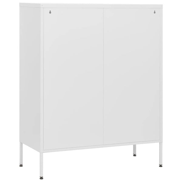 Weiße Stahlkommode, 80 cm