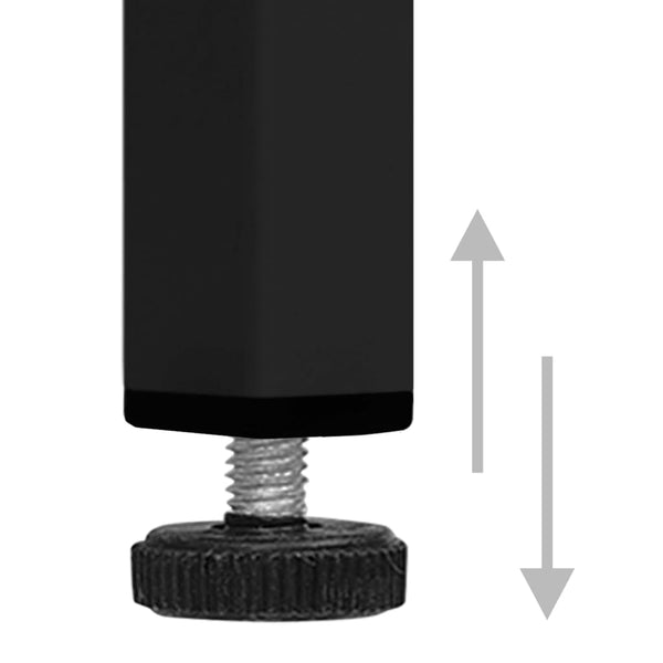 Schwarzer Nachttisch Stahl 35x35x51 cm