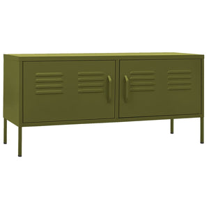 TV-Schrank Olivgrün Stahl 105 cm
