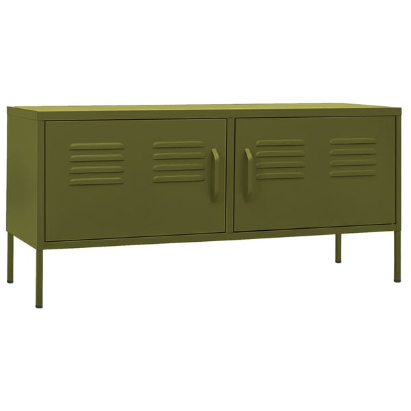 TV-Schrank Olivgrün Stahl 105 cm