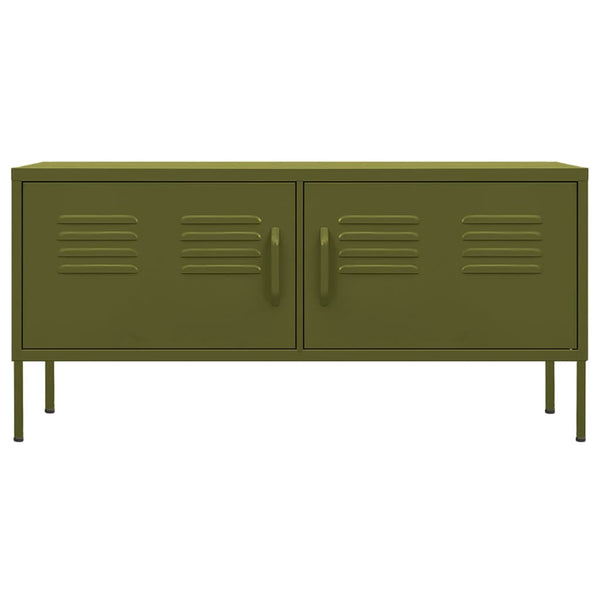TV-Schrank Olivgrün Stahl 105 cm