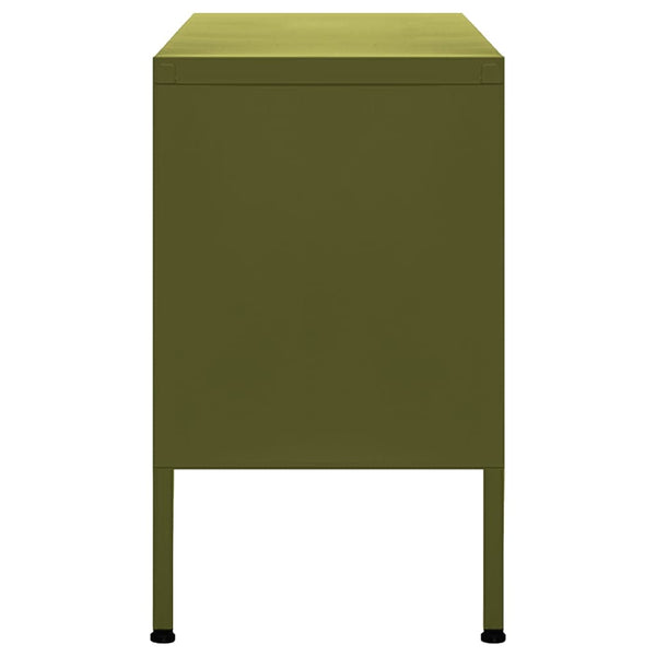 TV-Schrank Olivgrün Stahl 105 cm