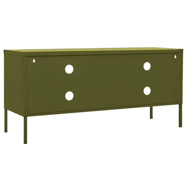 TV-Schrank Olivgrün Stahl 105 cm