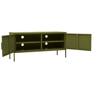 TV-Schrank Olivgrün Stahl 105 cm