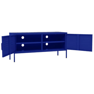Marineblauer TV-Schrank Stahl 105 cm