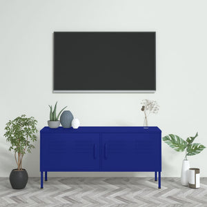 Marineblauer TV-Schrank Stahl 105 cm