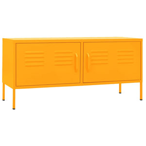 Senfgelber TV-Schrank, Stahl, 105 cm