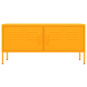 Senfgelber TV-Schrank, Stahl, 105 cm
