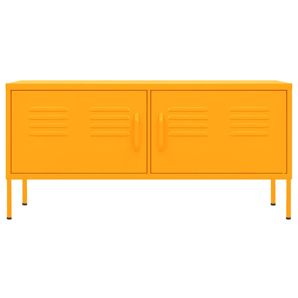 Senfgelber TV-Schrank, Stahl, 105 cm