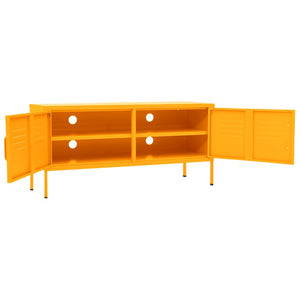 Senfgelber TV-Schrank, Stahl, 105 cm