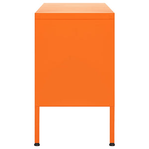 Oranger TV-Schrank aus Stahl, 105 cm