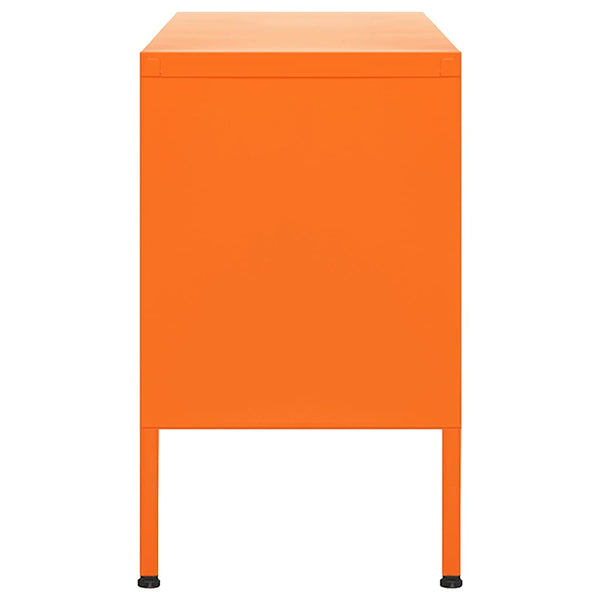 Oranger TV-Schrank aus Stahl, 105 cm
