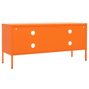 Oranger TV-Schrank aus Stahl, 105 cm