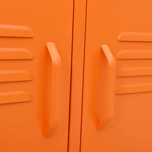 Oranger TV-Schrank aus Stahl, 105 cm
