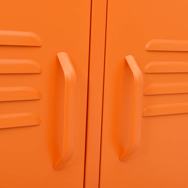 Oranger TV-Schrank aus Stahl, 105 cm