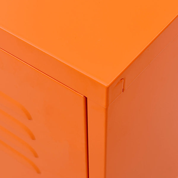 Oranger TV-Schrank aus Stahl, 105 cm