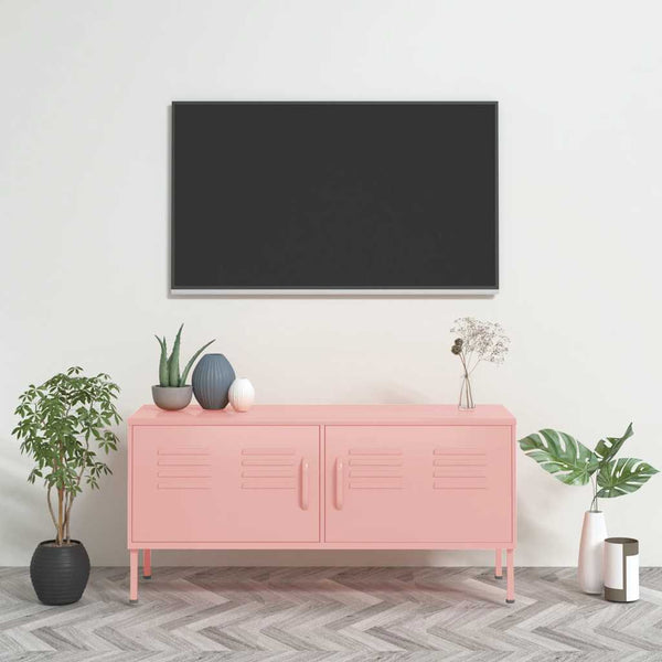 Rosa TV-Schrank Stahl 105 cm