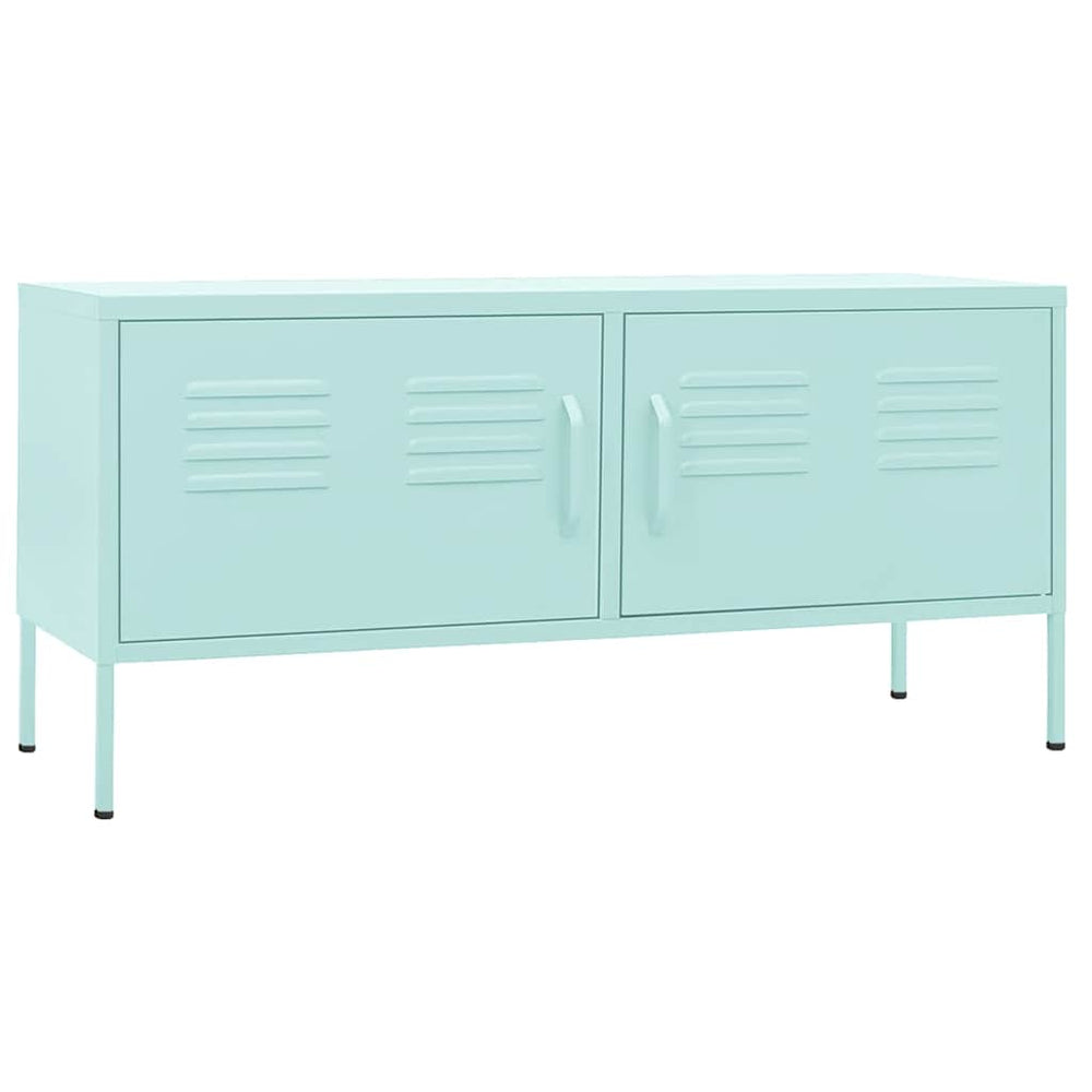 Minzgrüner TV-Schrank aus Stahl, 105 cm