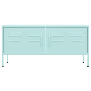 Minzgrüner TV-Schrank aus Stahl, 105 cm