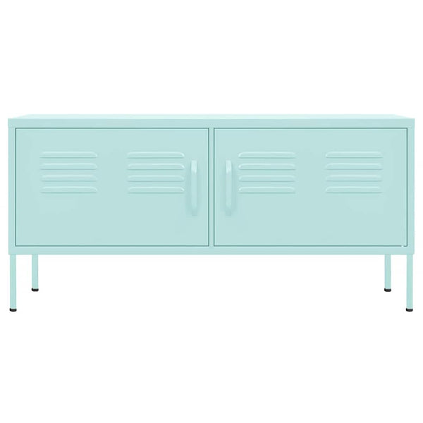 Minzgrüner TV-Schrank aus Stahl, 105 cm
