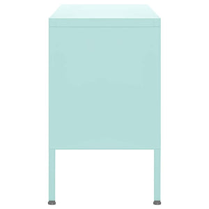 Minzgrüner TV-Schrank aus Stahl, 105 cm