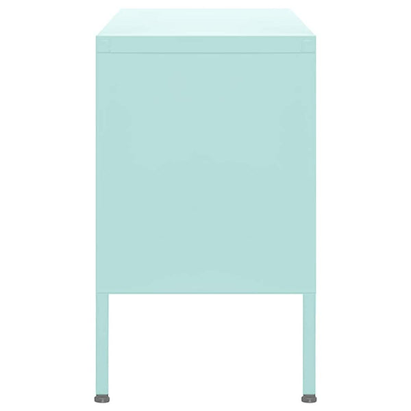 Minzgrüner TV-Schrank aus Stahl, 105 cm