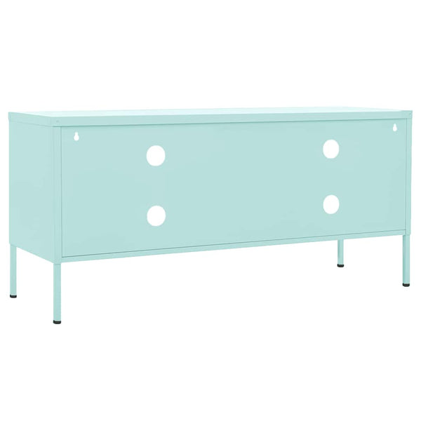 Minzgrüner TV-Schrank aus Stahl, 105 cm