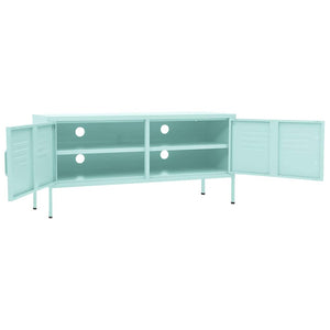 Minzgrüner TV-Schrank aus Stahl, 105 cm