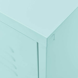 Minzgrüner TV-Schrank aus Stahl, 105 cm