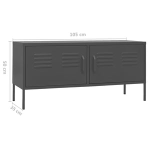 Anthrazit TV-Schrank Stahl 105 cm