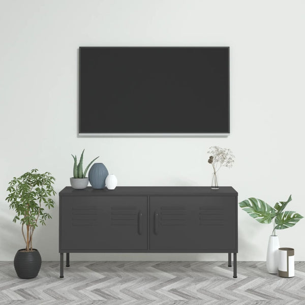 Anthrazit TV-Schrank Stahl 105 cm