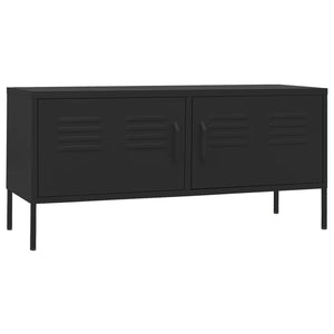 Schwarzer TV-Schrank Stahl 105 cm
